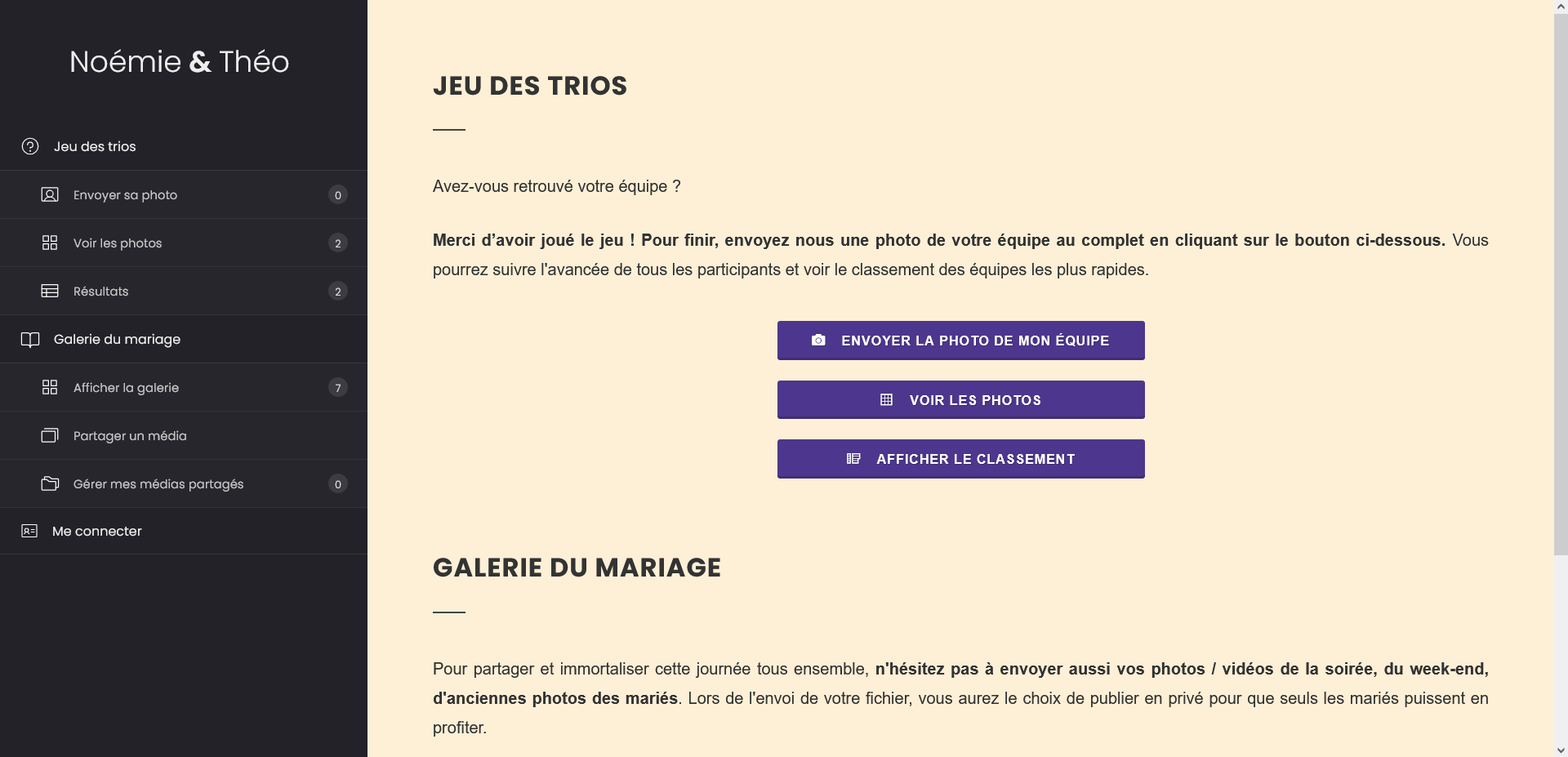 Application Mariage